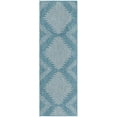 thumbnail image 2 of Unique Loom Outdoor Modern Collection Area Rug - Tambor (2' x 6' Runner Light Aqua/Ivory), 2 of 6