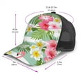 thumbnail image 2 of Disketp Tropical Flamingo Print Trucker Hat Men Women - Mesh Baseball SnapBack Cap, 2 of 7