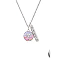 thumbnail image 2 of Delight Jewelry Silvertone Domed Multi Color OTR Silvertone Always My Sister Bar Charm Necklace, 23", 2 of 4