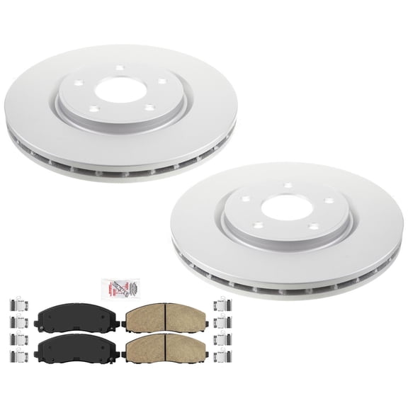 Front Coated Rotors & Brake Pads For Chrysler Pacifica 20-2023 All Wheel Drive