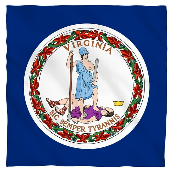 - Virginia Flag - Bandana - 22" x 22"