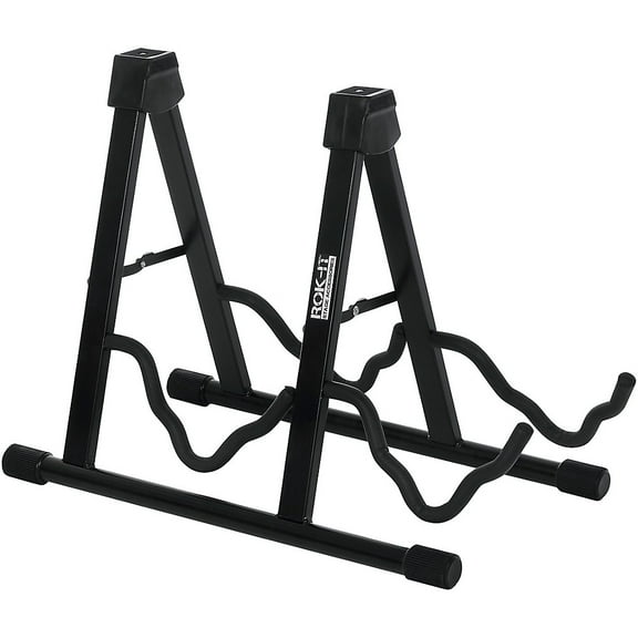 Rok It A-Frame Double Guitar Stand; Holds Most Standard Electric and Acoustic Guitars (RI-GTRAU2X)