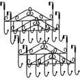 thumbnail image 6 of 4 Pack Over The Door Hook, Organizer Rack, Hanging for Coats Hats Towels,7 Hooks, 6 of 10