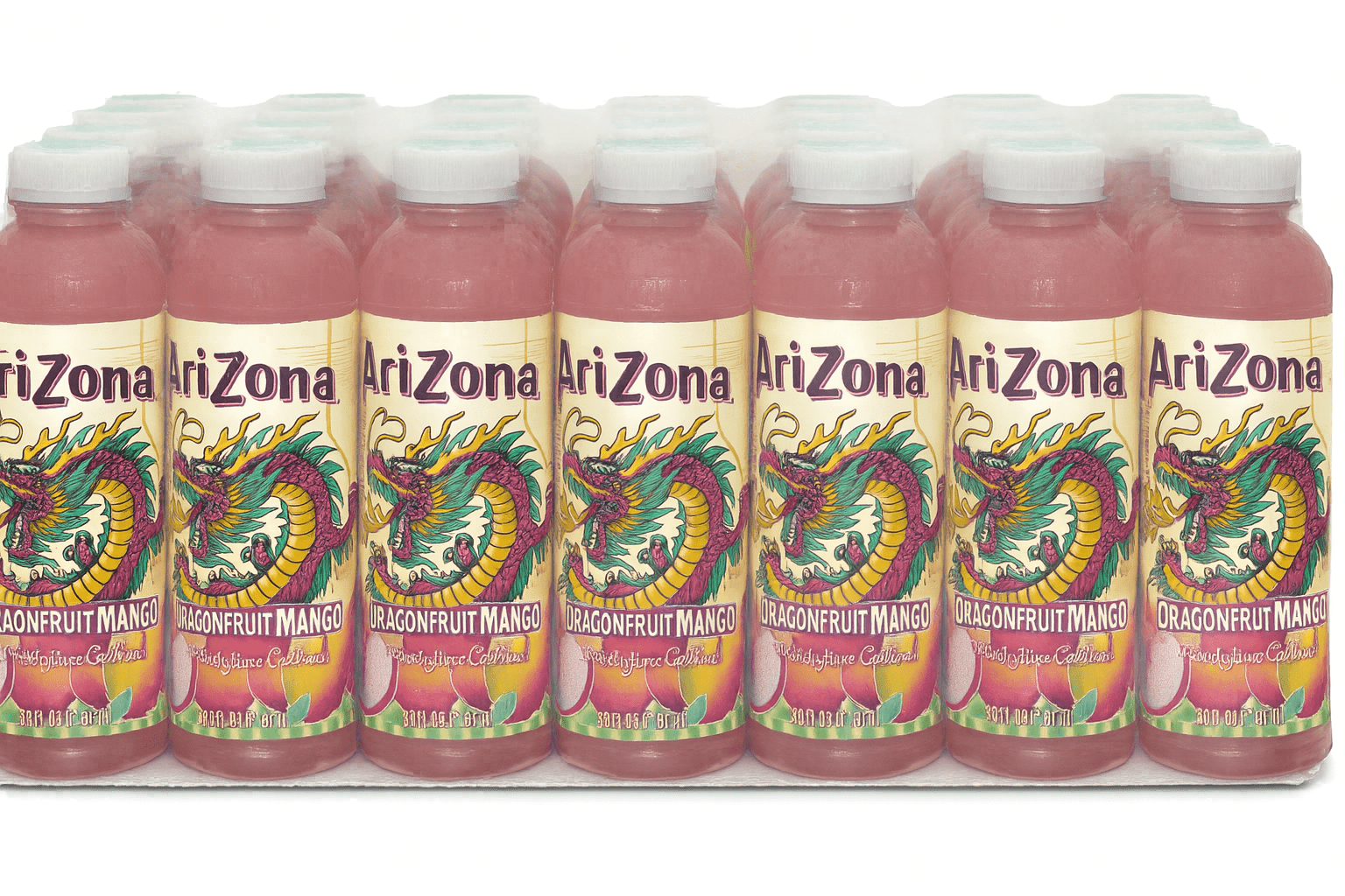 AriZona Dragonfruit Mango Juice Drink, 20 oz Bottles (Pack of 24) | Tropical Mango & Dragonfruit Blend | Refreshing, Caffeine-Free Beverage