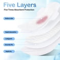thumbnail image 5 of Zhuyin Menstrual Day Pads 10 Packs 80 Counts with Organic Cotton and Super Absorbency, Regular 245mm Sanitary Pads, Unscented for Menstruation Flow, 5 of 8