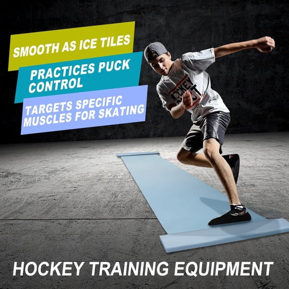 Slide Board (71" L x 20" W) - Ice Hockey Training Aid & Balance Board for Home Gym Workouts