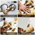 thumbnail image 3 of Pofeuu Autumn Raccoon In Forest Print Flannel Doormats Rug16"x24"Rug Washable Doormats Indoor Outdoor Rugs for Layered Front Door Mats, Porch, Kitchen, Entryway, 3 of 7