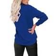 thumbnail image 3 of Yuemengxuan Women Fall Sweatshirt, Solid Color Quarter-Zip Stand-Neck Pullover Shirt with Pocket, 3 of 8