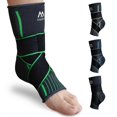 thumbnail image 1 of Stride Flex Adjustable Ankle Brace for Men/Women: 4 Way Foot Compression Ankle Brace for Sports and Injuries: Arthritis Pain Relief (1, Green, Large), 1 of 5