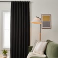 thumbnail image 6 of Better Homes & Gardens Textured Solid Chenille Blackout Single Curtain Panel, Black, 50"W x 95"L, 6 of 11