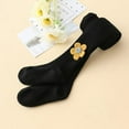 thumbnail image 2 of DHFJKG Girls Tights Cable Knit Leggings Thermal Pantyhose With Flower Appliques For Toddler Kids Winter Comfort Stocking Pants, 2 of 4