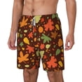 thumbnail image 2 of Gaeub Autumn Leaves Mens Swim Trunks Stretch Beach Shorts Quick Dry for Men Swim Shorts Swimwear with Pockets- Medium, 2 of 9