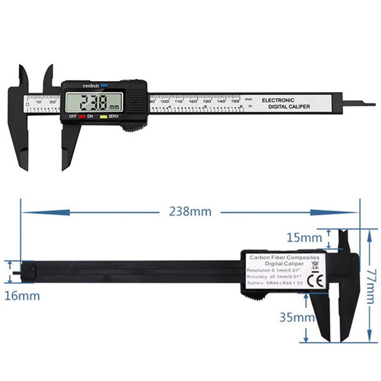 Digital Vernier Caliper 100mm 150mm LCD Electronic Carbon Fiber Altimeter Micrometer Measuring Tool Woodworking Tools ,Easy to Operate