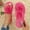 Hotpink, variant on Daolelai Women's Summer Fashion Flip Flops Solid Color Comfortable Beach Flip Flops