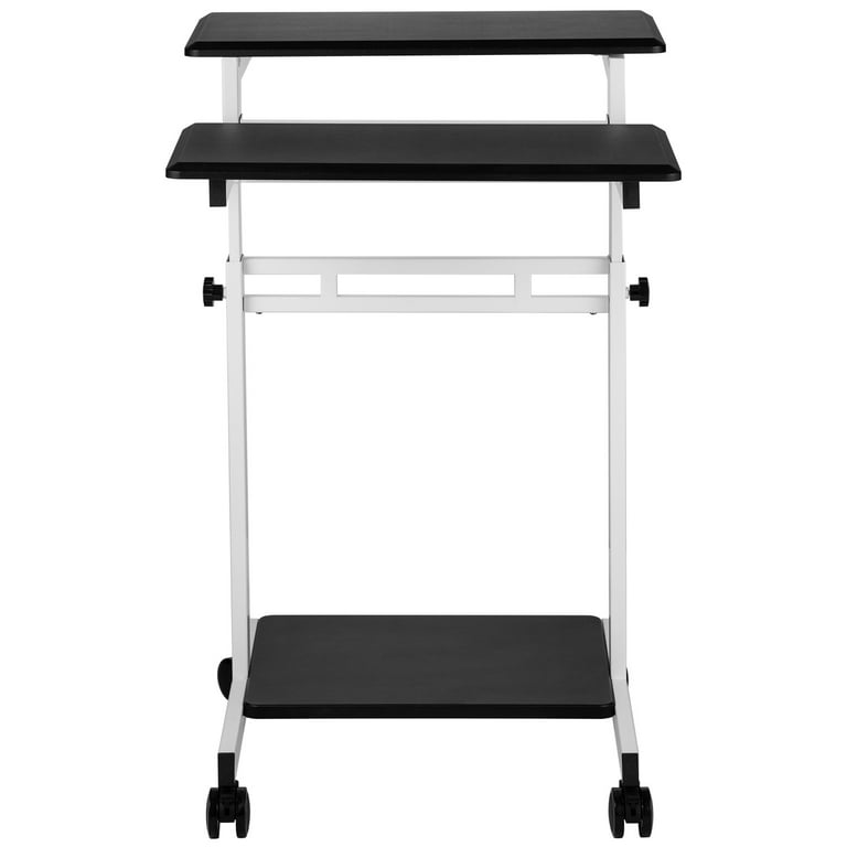 VEVOR Book Floor Stand, 180° Viewing Angle, Height & Panel Adjustable Reading Stand, Rolling Book Stand w/ 4 Wheels, for 4.5