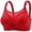 Red, variant on WDDDD Women's Large Size Without Steel Rings Comfortable Breathable Gathered Lace Sexy Large Chest Small Light Gray 46