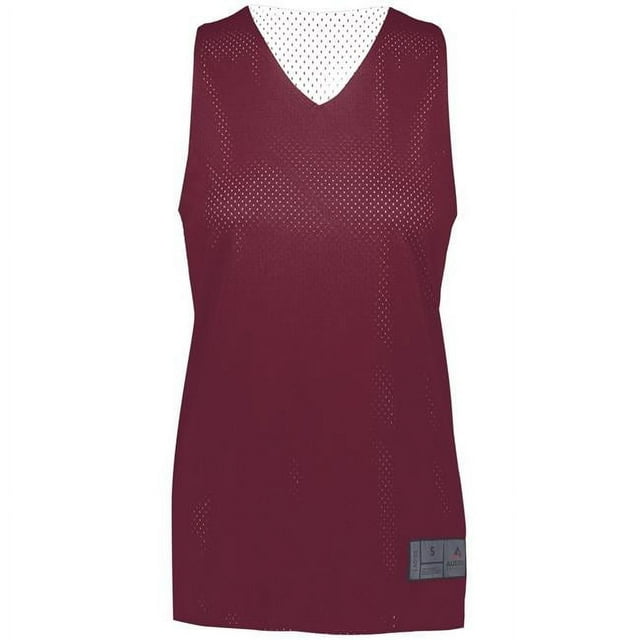ASI 163.380.XS Ladies Tricot Mesh Reversible 2.0 Jersey, Maroon & White - Extra Small