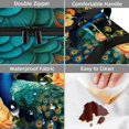 thumbnail image 4 of Peacock Double Layered Insulated Lunch Bag with Two Compartments, Large Capacity, and Hand-Carry Options - 7.1x11.4x16.1 Inches, 4 of 6