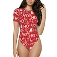 thumbnail image 2 of Picia Christmas Hohoho Womens One Piece Swimsuits Modest Tummy Control Bathing Suits Lace Up Slimming Swim Suit-X-Large, 2 of 9