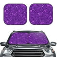 thumbnail image 2 of Cauagu Purple Glitter Cauagu {designName} Print Foldable Car Windshield Sun Shade | Front Windshield Shade for Sun | Fits Small Sedans, Mini SUVs, Hatchbacks-Small, 2 of 6