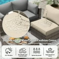 thumbnail image 4 of Kimunuk 8 Pcs Outdoor Cushion Covers for Patio Furniture, Washable Outdoor Cushion Slipcovers Replacement with Zipper for 3 Seat Rattan Sofa, Cream, 4 of 7
