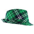 thumbnail image 4 of KQJQS Irish Plaid Green Fedora - St. Patrick's Day Costume Accessories Leprechaun Hat For Men Women And Kids, 4 of 7