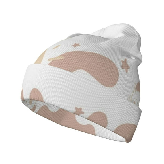 Lsque Cat Yoga Time Pattern Knitted Beanie, Unisex Winter Hat, Knit Hat Winter Beanies Thick Fisherman Beanies Cuffed Plain Skull Caps