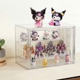 thumbnail image 7 of Clear Acrylic Display Case Upgrade 4 Tier Figure Display Cases with 3 Movable Dividers, Stackable Display Box Showcase with Magnetic Door for Collectibles (Large-1pack), 7 of 7