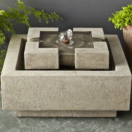 Campania Cast Stone Escala Garden Terrace Outdoor Fountain Campania Cast Stone Escala Garden Terrace Outdoor Fountain