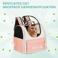 thumbnail image 6 of Uxcell Cat Backpack Carrier, Large Space Ventilated Mesh Design for Cats or Small Dogs (Pink, 14.6"x9.8"x13.4"), 6 of 7