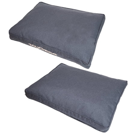 Touchdog PB78CGSM Hushky Water-Resistant Premium Rectangular Raised Dog Mat - Charcoal Grey - Small