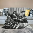 thumbnail image 2 of WYYP Life White Flower Lily Flannel Bed Blanket Super Soft White, 2 of 6