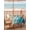 Teal, variant on Outdoor Tablecloth with Umbrella Hole and Zipper, Teal Gradient Ocean Rectangle Table Cloth 60x120 Inch Waterproof Tablecloth, Ombre Watercolor Coastal Beach Waves Picnic Table Cover for Patio