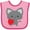 Pink and Fuchsia, variant on Inktastic Heart Cat Boys or Girls Baby Bib