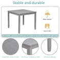 thumbnail image 3 of PAPROOS Solid Wood Dining Table, 30'' Height Square Kitchen Table for Small Space, Farmhouse Acacia Wooden Dinner Table for 4, Gray(Only Table), 3 of 6