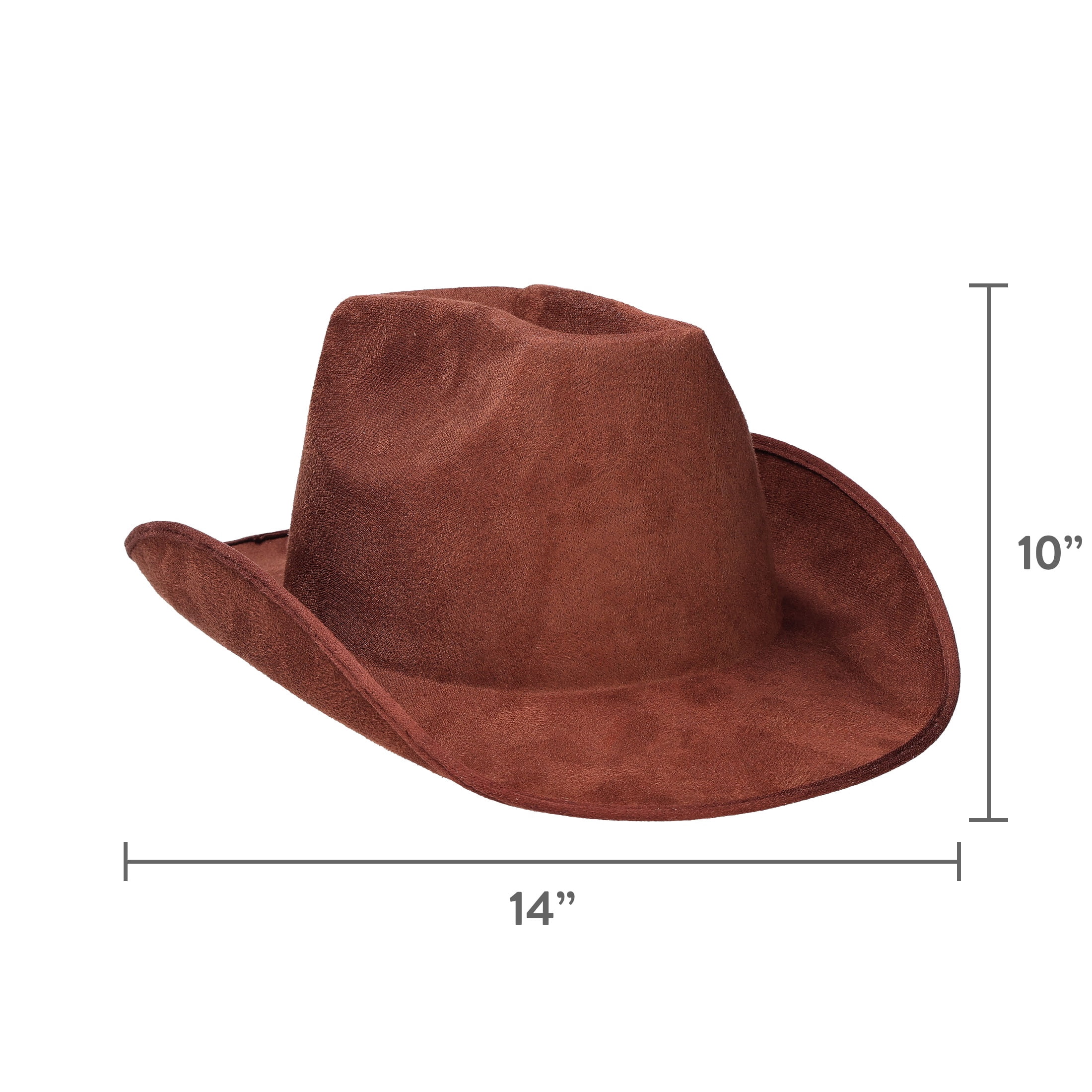 Cowboy Hat Costume Accessory for Adults, Brown, Halloween by Way To Celebrate