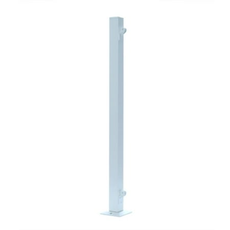 UDECX RRE941 Patio Decking End Railing Post, White