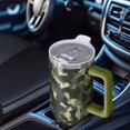 thumbnail image 2 of Camouflage 40oz Tumbler– Stainless Steel Insulated Tumbler with Handle and Straw, Large Capacity Travel Cup for Hot & Cold Drinks, 2 of 6
