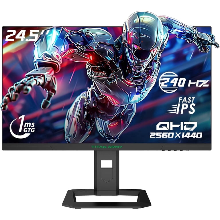 TITAN ARMY 24.5 Inch 240Hz 1440P Gaming Monitor, 2K QHD Computer