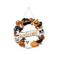 thumbnail image 2 of Miwamany Wooden Halloween Welcome Sign, Front Door Wall Hanging Plaque, Rustic Spooky Decor for Home Courtyard Entryway Porch Party Decoration, 2 of 6