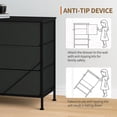 thumbnail image 7 of 12 Drawer Dresser for Bedroom, Dresser TV Stand for 65, 75, 80 Inch TV, Wide Chest of Drawers, Fabric Dressers Dresser for Living Room black / white, 7 of 7