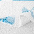 thumbnail image 5 of meiyoeat Bow Letter A Twin Quilt Set for Girls, Gingham Ribbon Twin Coverlet Set for Bedroom, Blue, 2pcs, 5 of 7