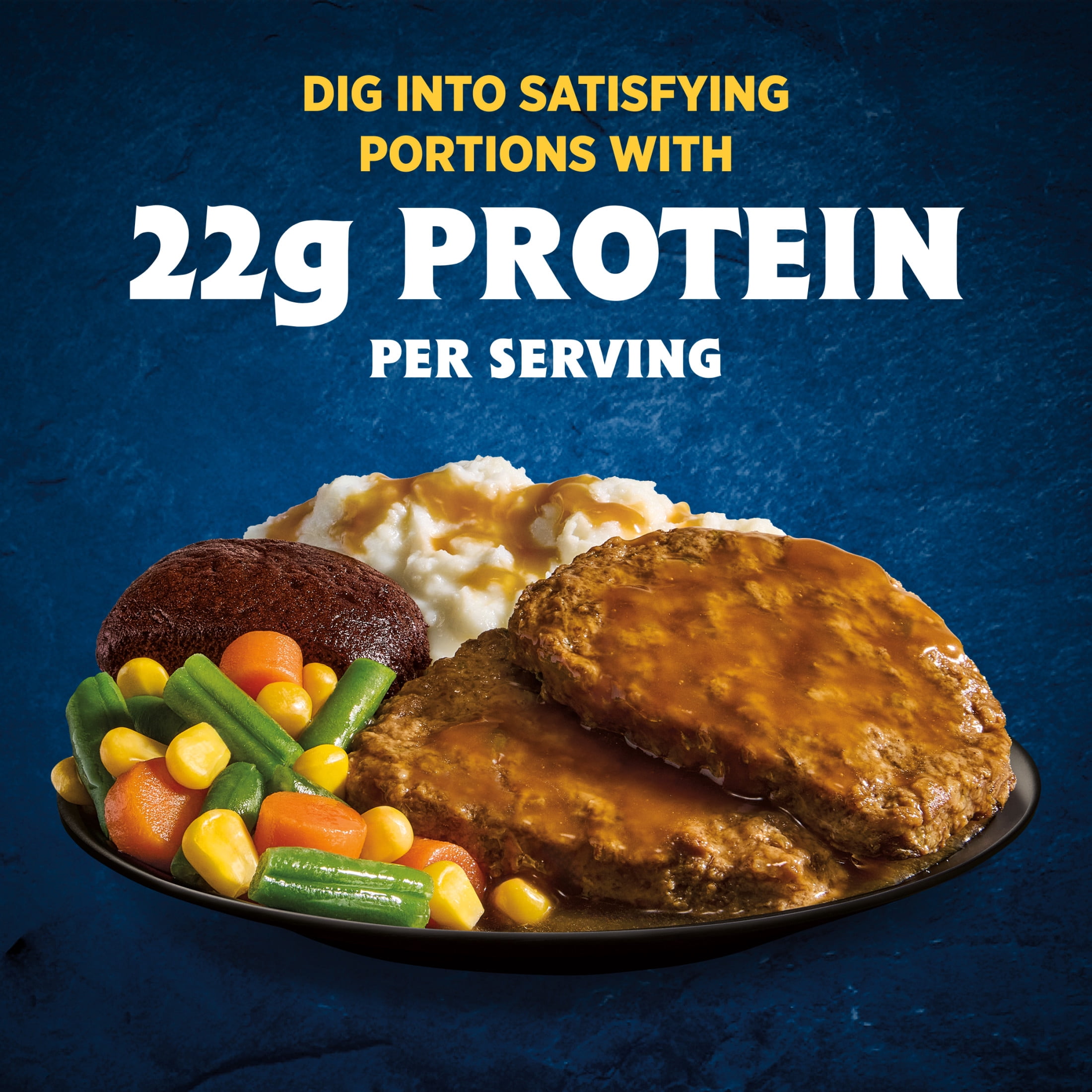 Hungry-Man Home-Style Meatloaf, 22g of Protein, 6g of Fiber, Frozen Meal, 16 oz