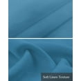 thumbnail image 6 of Teal Blue Linen Curtain Valance for Bedroom/Bathroom/Kitchen/Living/Dining Room Window,Modern Abstract Minimalist Coastal Ocean Wave Color Pocket Topper Drapes Decorative Cafe Drapery Panel 54"x18", 6 of 6