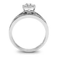 thumbnail image 2 of SuperJeweler 1/4 Carat Pave Halo Diamond Bridal Set in Sterling SilverFor Women, 2 of 4