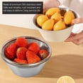 thumbnail image 4 of Stainless Steel Colander with Bowl, Portable Micro Perforated Strainer Colander Set, Kitchen Strainer for Draining Cooked Pasta, Noodles, Washing Vegetables Fruits, Dishwasher Safe, 4 of 7
