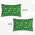 thumbnail image 2 of Gukieu green Skull Print Plush Pillow Cover, Hidden Zipper Pillow Protector without Pillow Core, Suitable for Bedroom, Office, Car Decoration-14"x20", 2 of 6