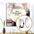 thumbnail image 3 of Designart "Texture Splash Pink and Gold Marble II" Abstract Marble Square Mirror For Wall Decor - Large Pink Square Mirror Printed Wall Decor - Modern Square Living Room Mirror, 3 of 5