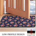 thumbnail image 3 of Pioneer Flower Floral Print Pattern Non Slip Washable Indoor Door Mat, Decorative Entry Rug for Entrance Bedroom Kitchen Bathroom, 30"x17", 3 of 6