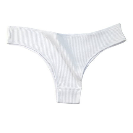 

ZRBYWB Women s Panties Women s Solid Color Sports Casual Comfortable Breathable Threaded T Shaped Low Waist Underwear For Women